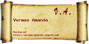 Vermes Amanda névjegykártya